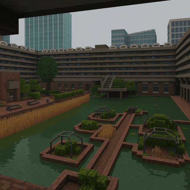 The barbican center in london, cubified